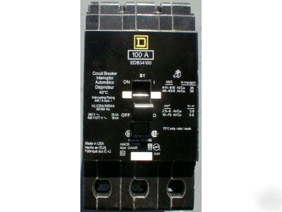Circuit breakers square d 100A 3P edb breaker