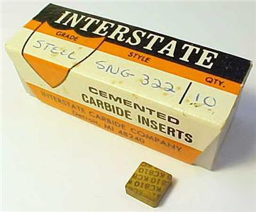 Lot of 10 interstate carbide inserts sng 322 square tin
