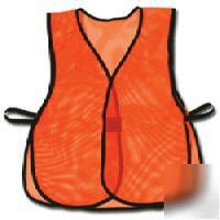 High visibility mesh vest, orange; sizes sm-xl