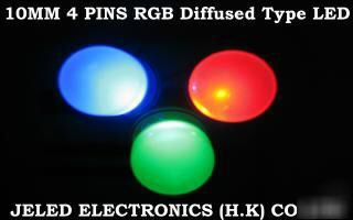 New product 50X 10MM 4PIN diffused rgb common cathode