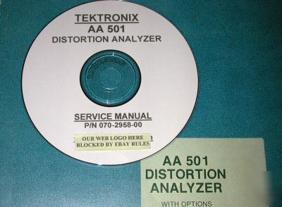 Tek AA501 aa 501 aa-501 instruction manual (serv & ops)