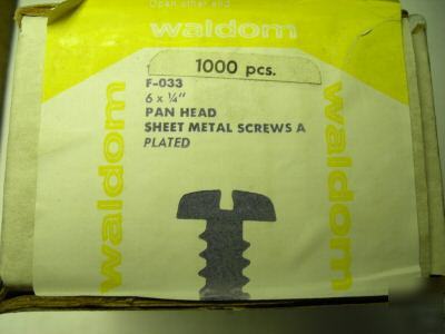 Waldom pan head sheet metal screws a plated