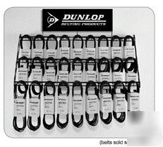 Industrial v-belts by dunlop, display rack