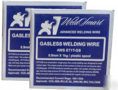 2 x 0.9MM x 1KG gasless mig welding wire 
