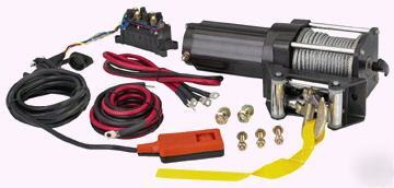 3000 lb. capacity 12 volt winch with roller fairlead 