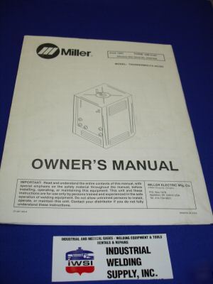 Miller electric thunderbolt ac/dc owners manual om-316C