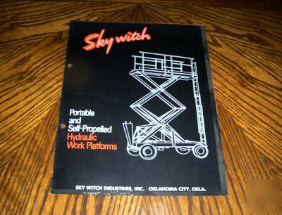 Vintage 70's skywitch hydraulic work platforms brochure
