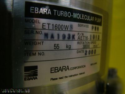 Ebara vacuum turbomolecular turbopump ET1600WS
