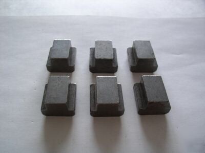 6 blank metric t- nuts for 06MM slot, semiacabecas-t