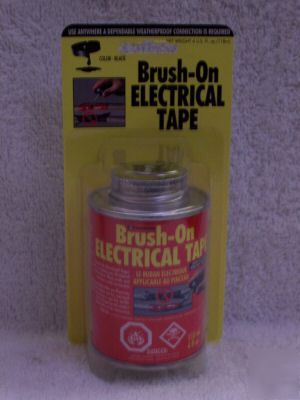 Brush-on electircal tape â€“ black â€“ 4 oz. brush top can