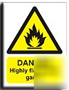Highly flam.gases sign-a.vinyl-300X400MM(wa-015-am)