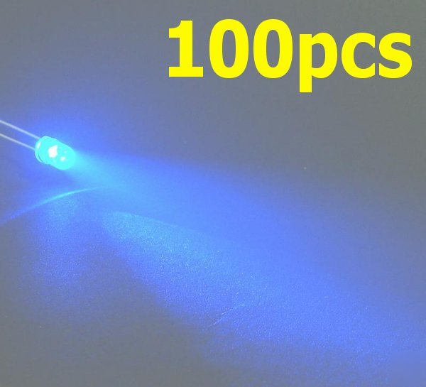 New 100 x blue 5MM 4000MCD led lamp super bright leds