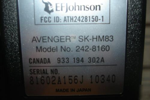 New 5 x ef johnson avenger 8160 sk-HW83 fm 2-way radios
