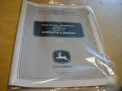 John deere 48C 54C 62C for X400 X500 operator's manual