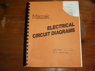 Mazak multiplex 430 630 electrical circuit diagram book