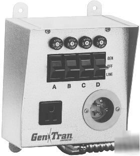 Gentran 4 circuit 1875 w manual transfer switches 15114