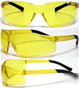 Dane yellow tint lens safety glasses motorcycle eyewear