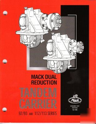 Mack 92 93 112 113 diff workshop service repair manual