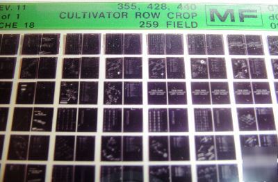 Massey ferguson 259-440 cultivator part book microfiche