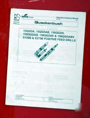 Quackenbush operation & service manual cooper tools: