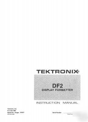 Tek tektronix DF2 opertion & service manual