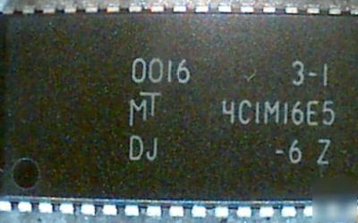 (2) MT4C1M16E5-62 1M x 16-bit 16M cmos dram edo, 5V smt