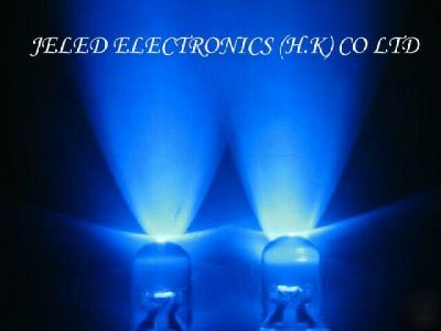 100XNEW 5MM super bright blue led lamp 10,000MCD f/ship