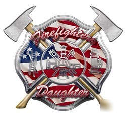 Firefighters daughter decal reflective 6
