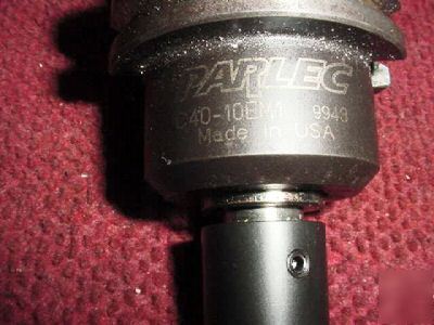 Cat 40 parlec holder w/stub length tap/tapping head
