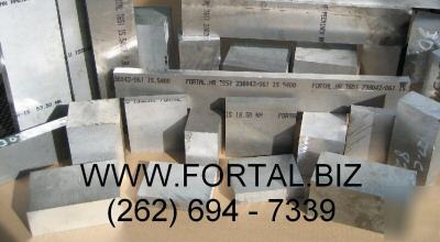  aluminum plate 2.559 x 1 7/8 x 25 1/4 fortal T6 