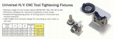 H / v cnc tool tightening fixture cat & bt 50 tapers