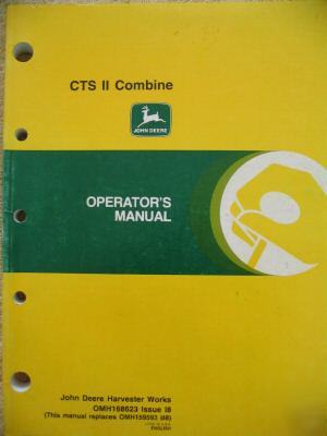 John deere cts ii combine operator manual