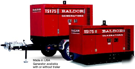 Baldor 175KVA kw industrial towable diesel generator