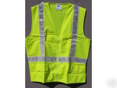 Ansi osha class ii 2 traffic safety vest lime yellow 4X