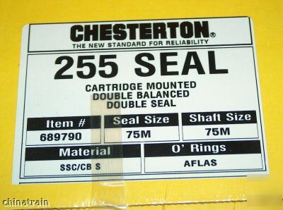 New chesterton 255 cartridge mounted seal 75M - 