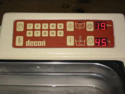 Decon fs-100B ultrasonic cleaner digital timer & heater