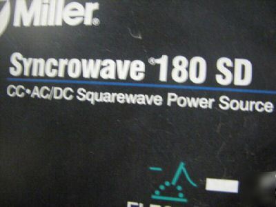 Miller syncrowave 180SD tig welder complete 150 amp