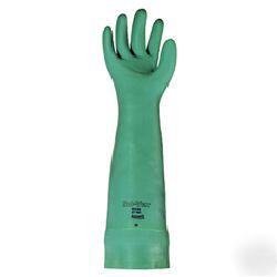 Sol-vex nitrile flock-lined gloves - large - one pair