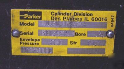 Set of 2 parker cylinder- 2 inch rod, 3.25 bore