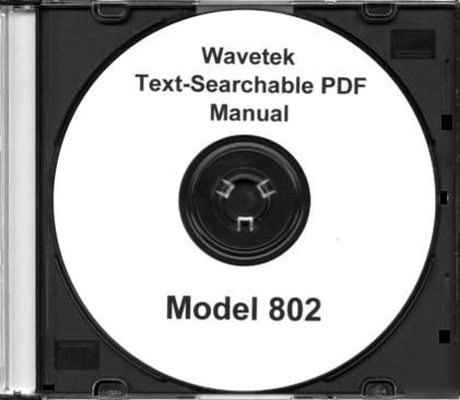 Wavetek model 802 service and operating manual