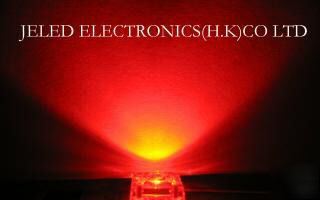 New 300X superflux red 3MM r/h led lamp 13,000MCD f/s