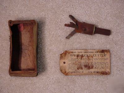Vintage wyco hole cutter with instructions for use nice
