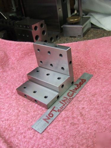 Angle plate toolmaker machinist ground hard steps mint