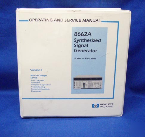 Hp 8662A signal generator op & service manual V2