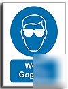 Wear goggles sign-adh.vinyl-200X250MM(ma-025-ae)
