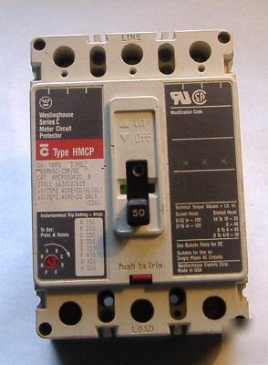 Westinghouse mccb circuit breaker hmcp 50A 3 pole 3 ph