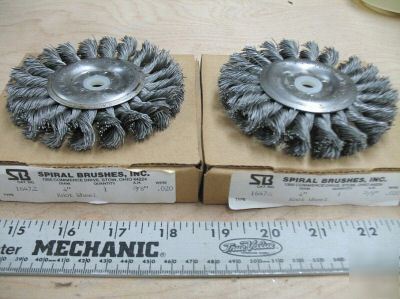 Lot of 2 twisted wire wheel brushes 4