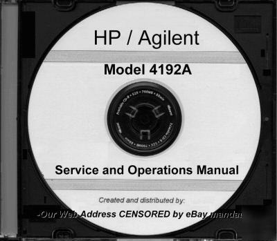 Agilent hp 4192A operation & service manual HP4192A