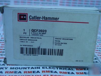 Cutler hammer quicklag circuit breaker QCF2020 20 a