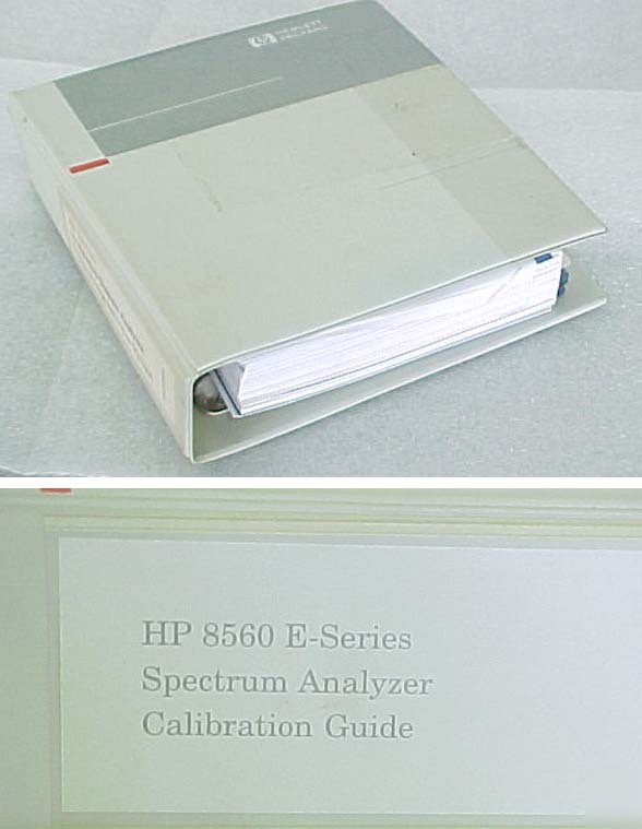 Hp 8560 e series spec an calibration manual